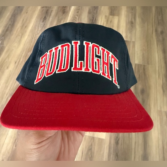 bud light Other - Vintage 90s Bud Light Trucker Hat Snapback Blue Red Breweriana Beer Made In USA